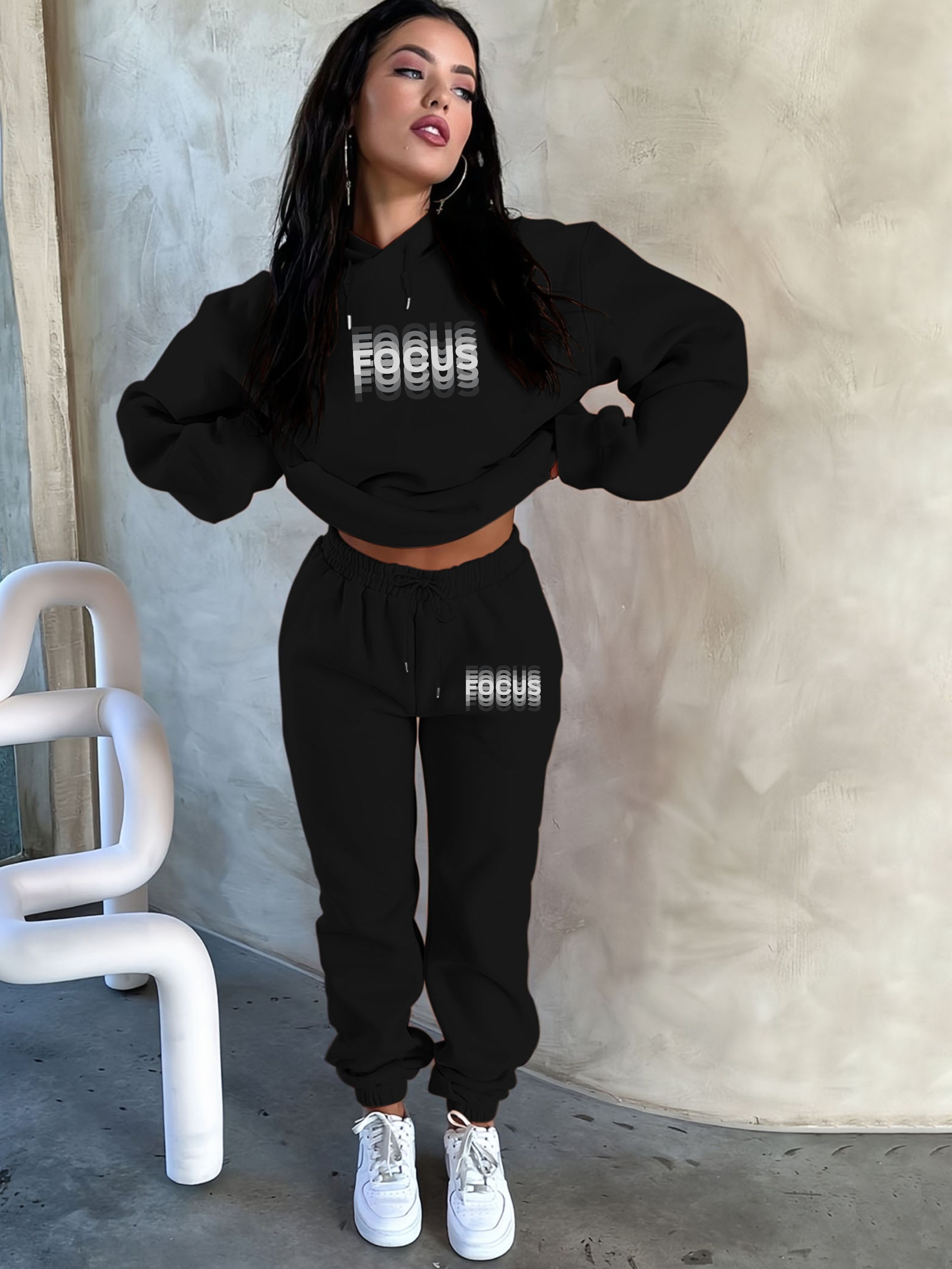 Mens Fashion Casual - Female Winter Warm Fleece Thick 2Pcs
