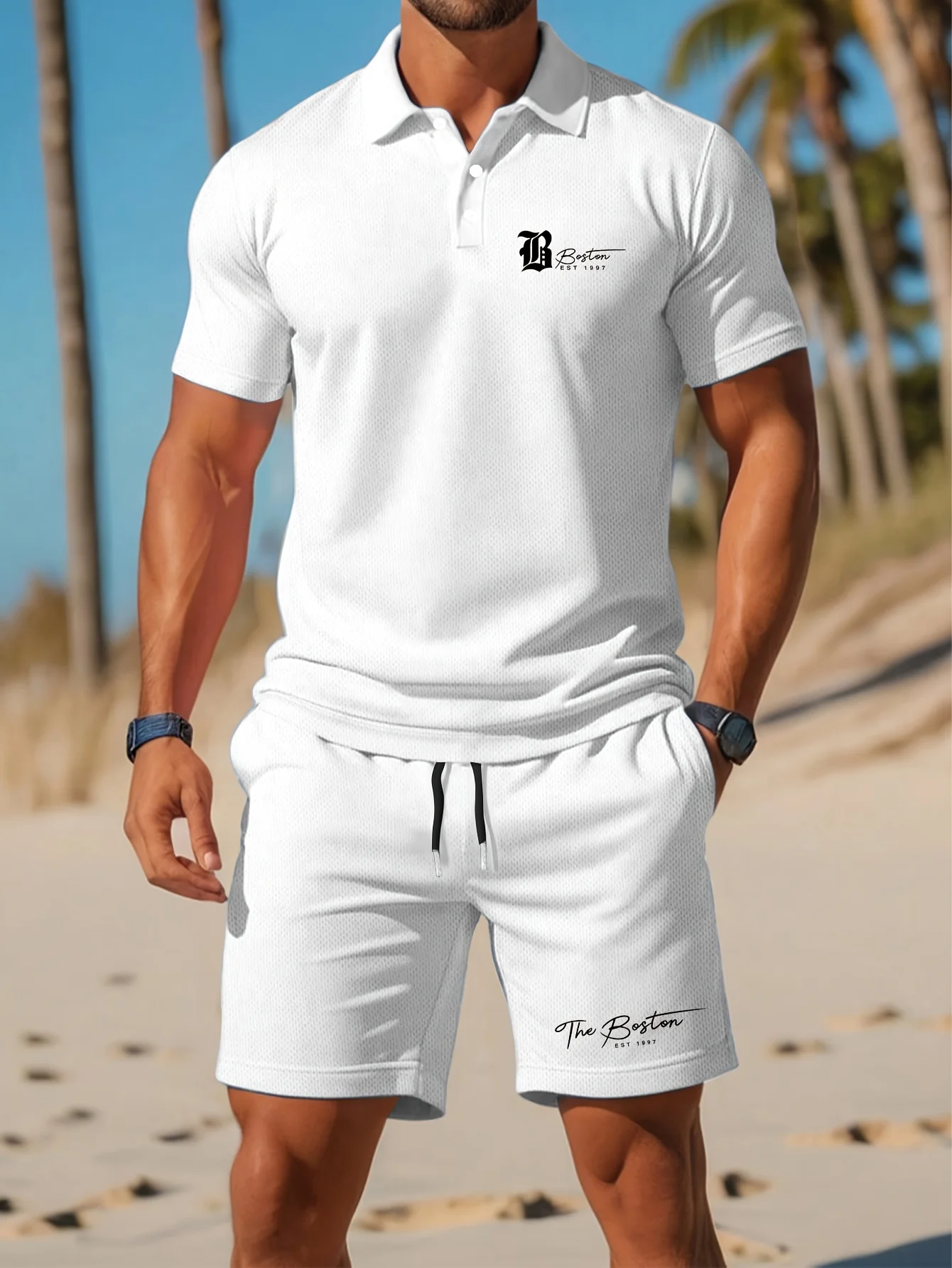 Queer Men'S Fashion - Summer New Men's Polo Shirt Set
