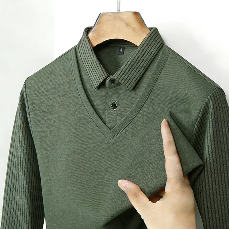 Queer Men'S Fashion - Men's Fake Two Piece Shirt Collar
