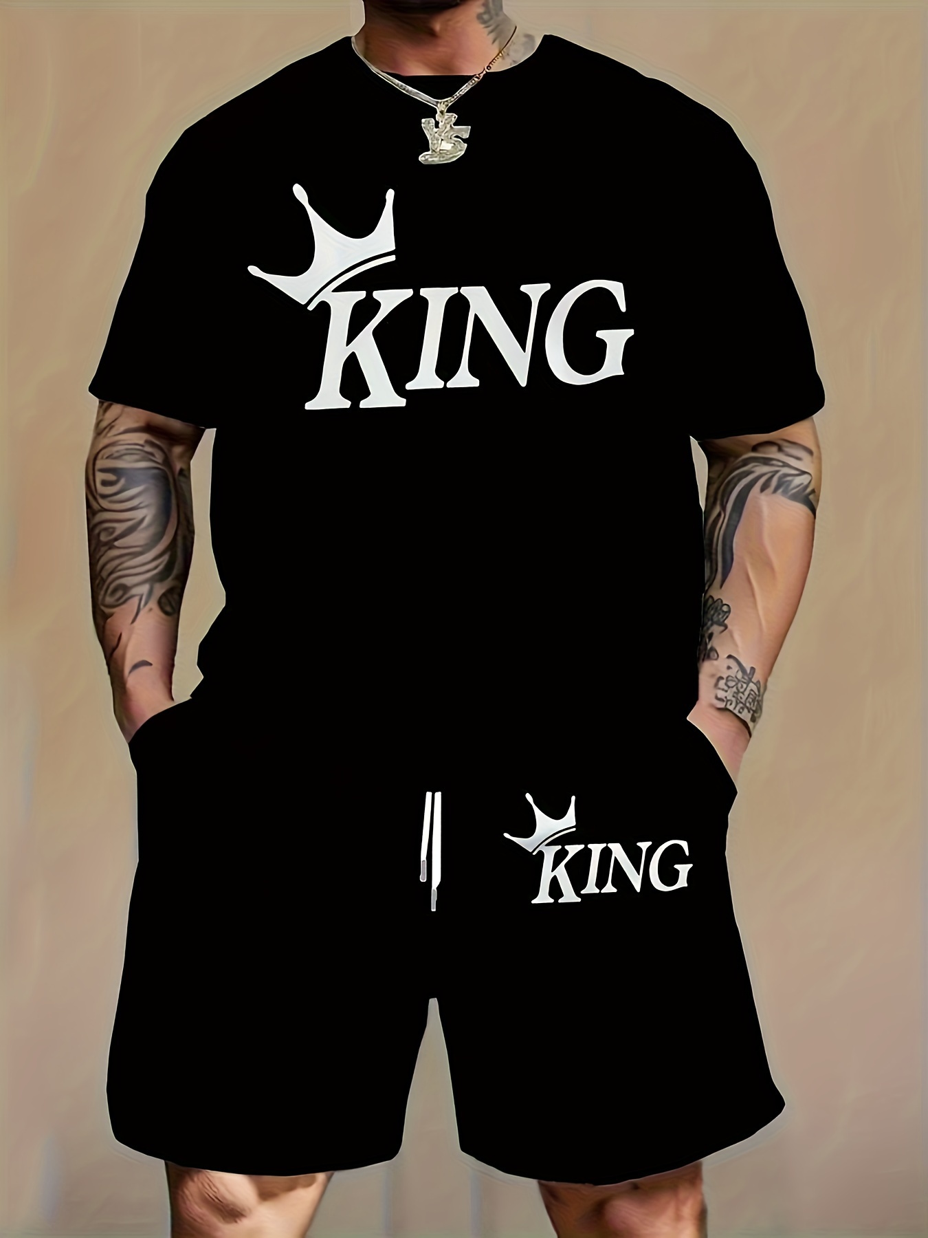 Queer Men'S Fashion - Men Fashion 2‑Piece Matching Set Letter