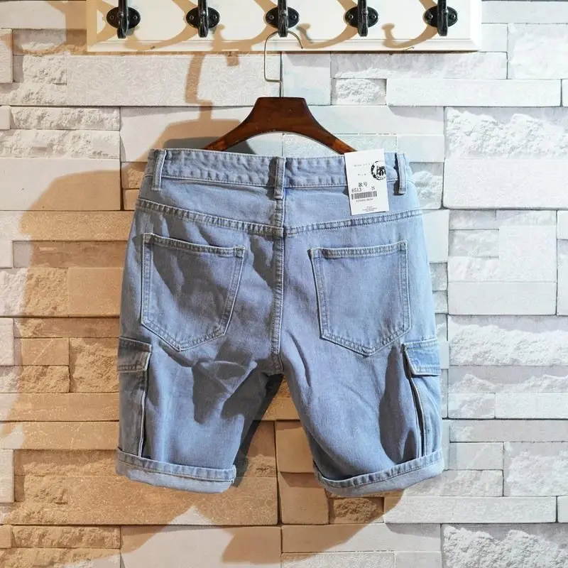 Men'S Fashion With Baggy Jeans - Loose Straight Short Jeans Pants for