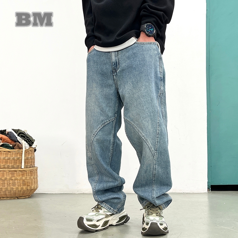 Men'S Fashion With Baggy Jeans - American Streetwear Light Blue Baggy Jeans