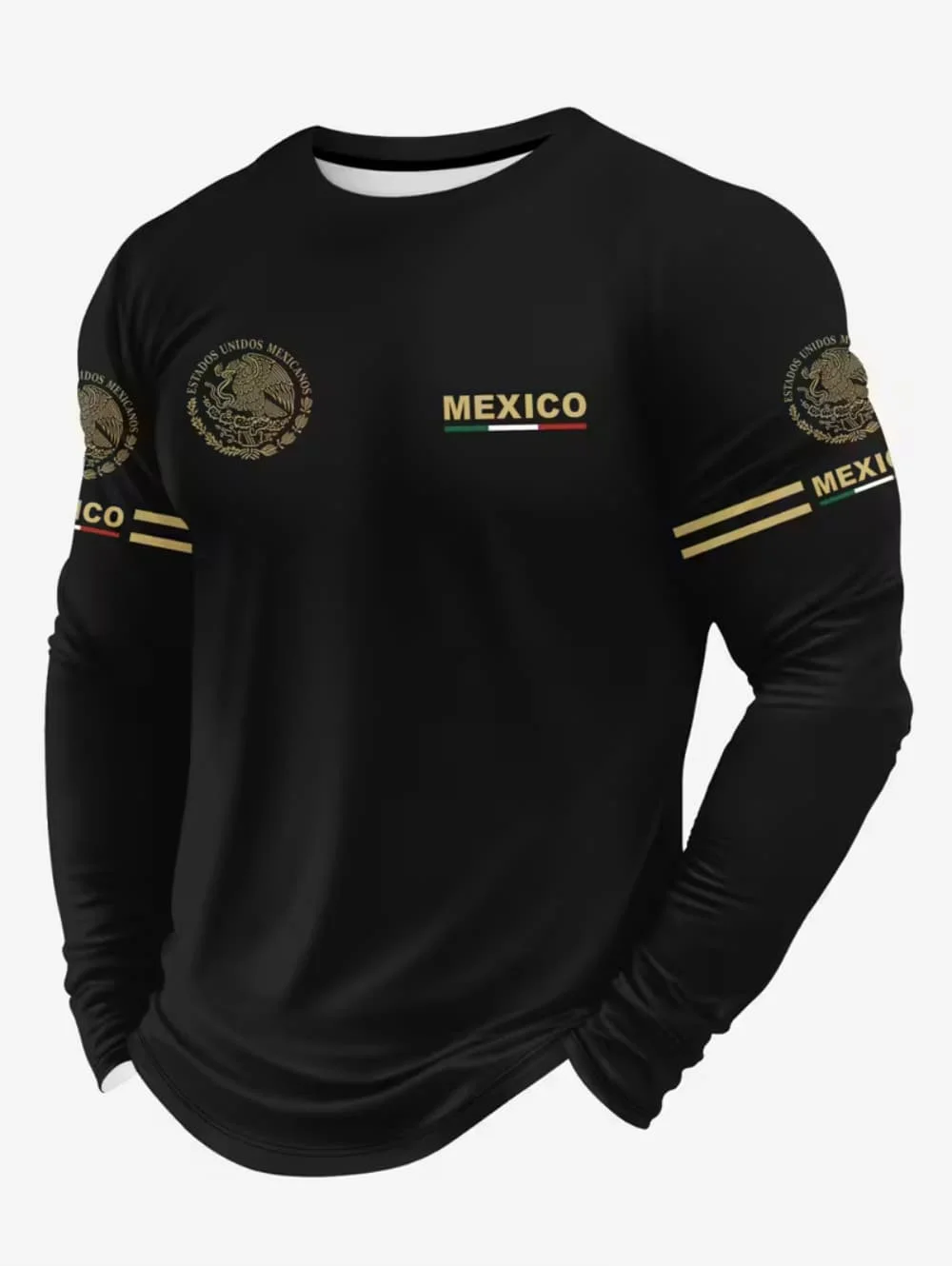 Queer Men'S Fashion - Men's Mexico Eagle Print T‑Shirt, Fashion