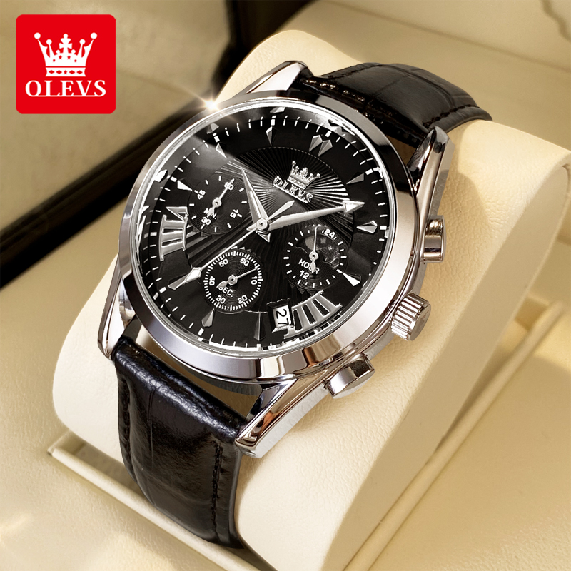 Mens Fashion Watch - OLEVS casual fashion men's watches Moon