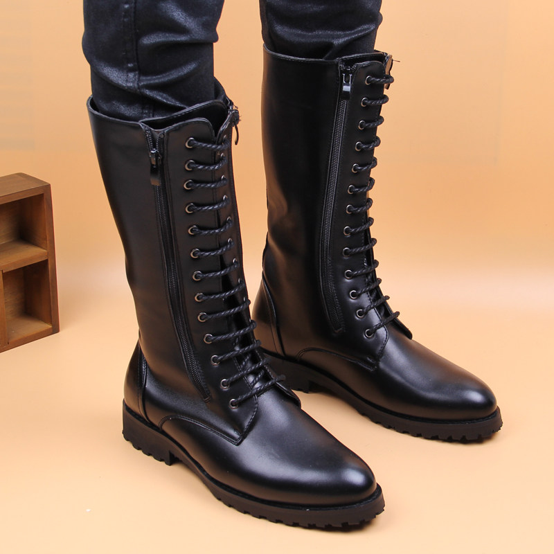 Mens Fashion Dress - men's luxury fashion high boots stage