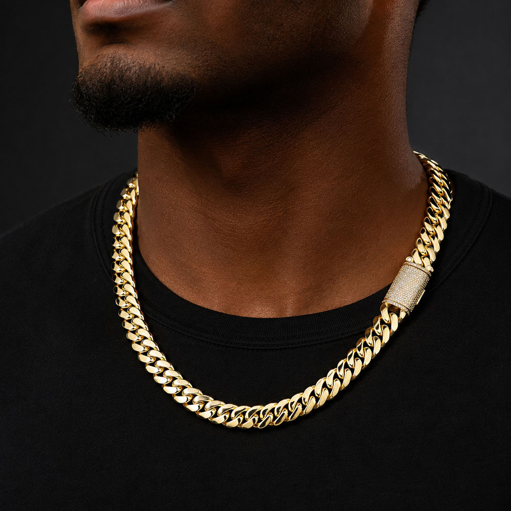 Men'S Fashion Gold Chain - Hip Hop Miami Cuban Link Chain
