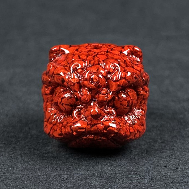 Men'S Fashion Accessories - 10pc Natural Cinnabar Crystal Lion Dance