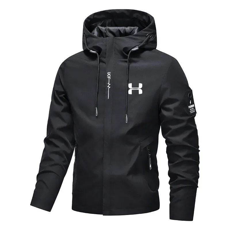 Windbreaker Men Zip - Men's Spring Autumn Streetwear Hooded Jacket