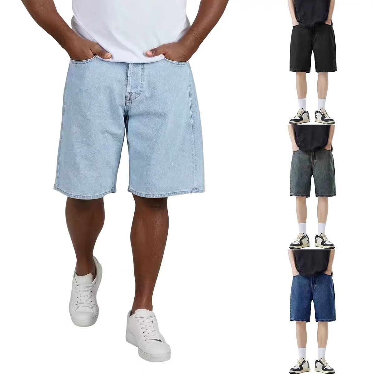 Men'S Fashion Videos - Men's Denim Shorts Summer Thin Lightweight