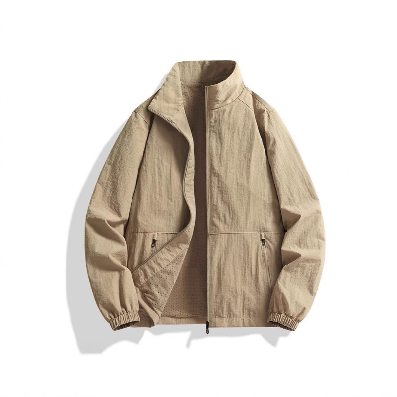 Windbreaker Men Zip - Men Stand Collar Zip Up Jacket