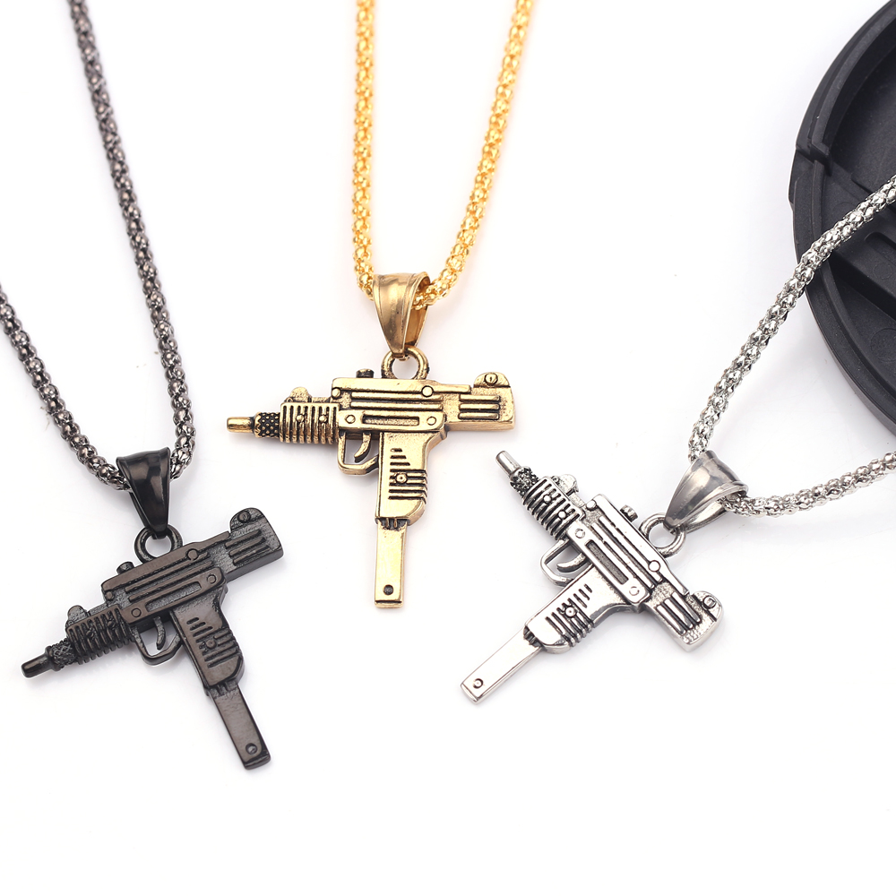 Punk Uzi Pistol Machine Gun Ne - Men'S Fashion Accessories 评论和价格