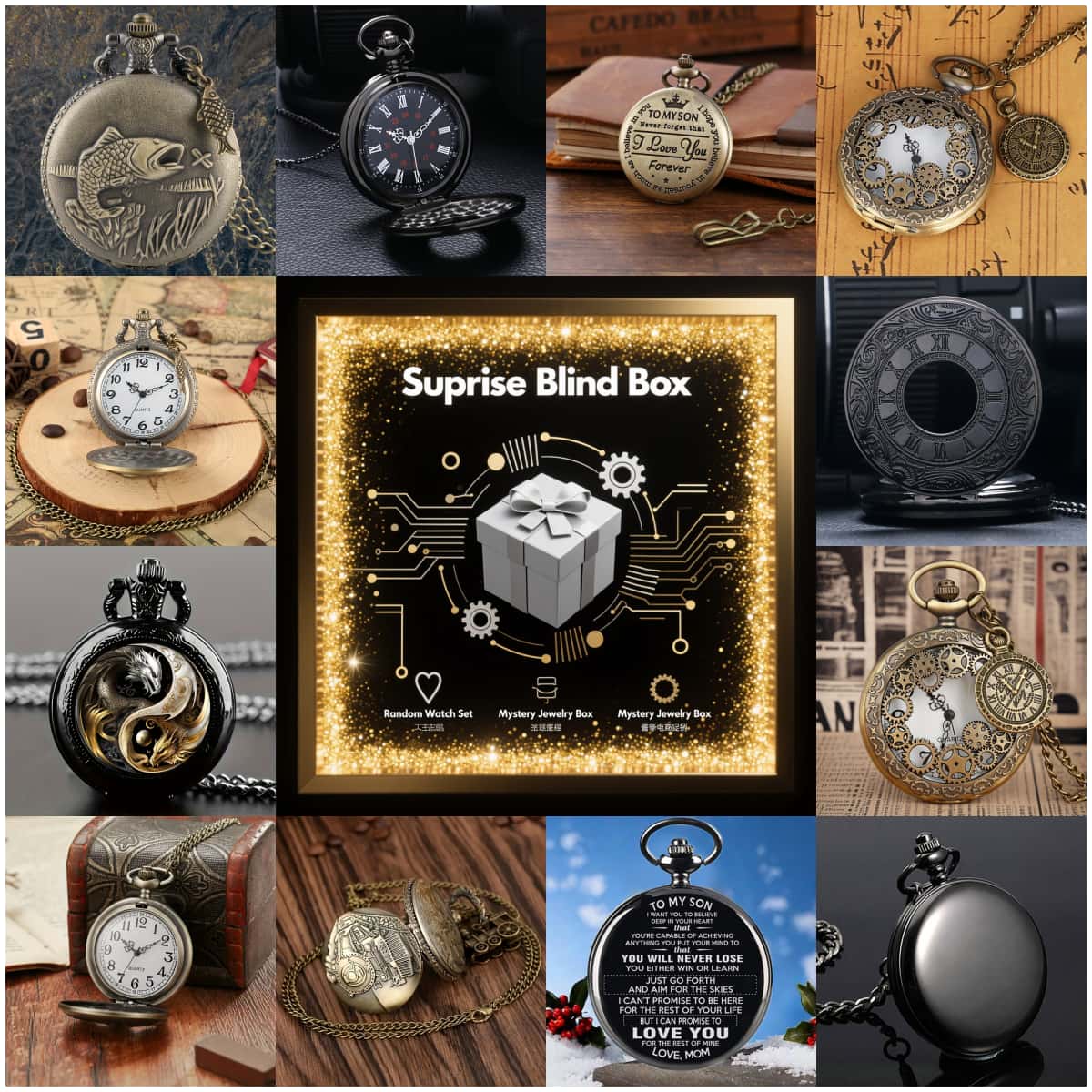 1PC Surprise Mystery Watch Bli - Mens Fashion Watch 评论和价格