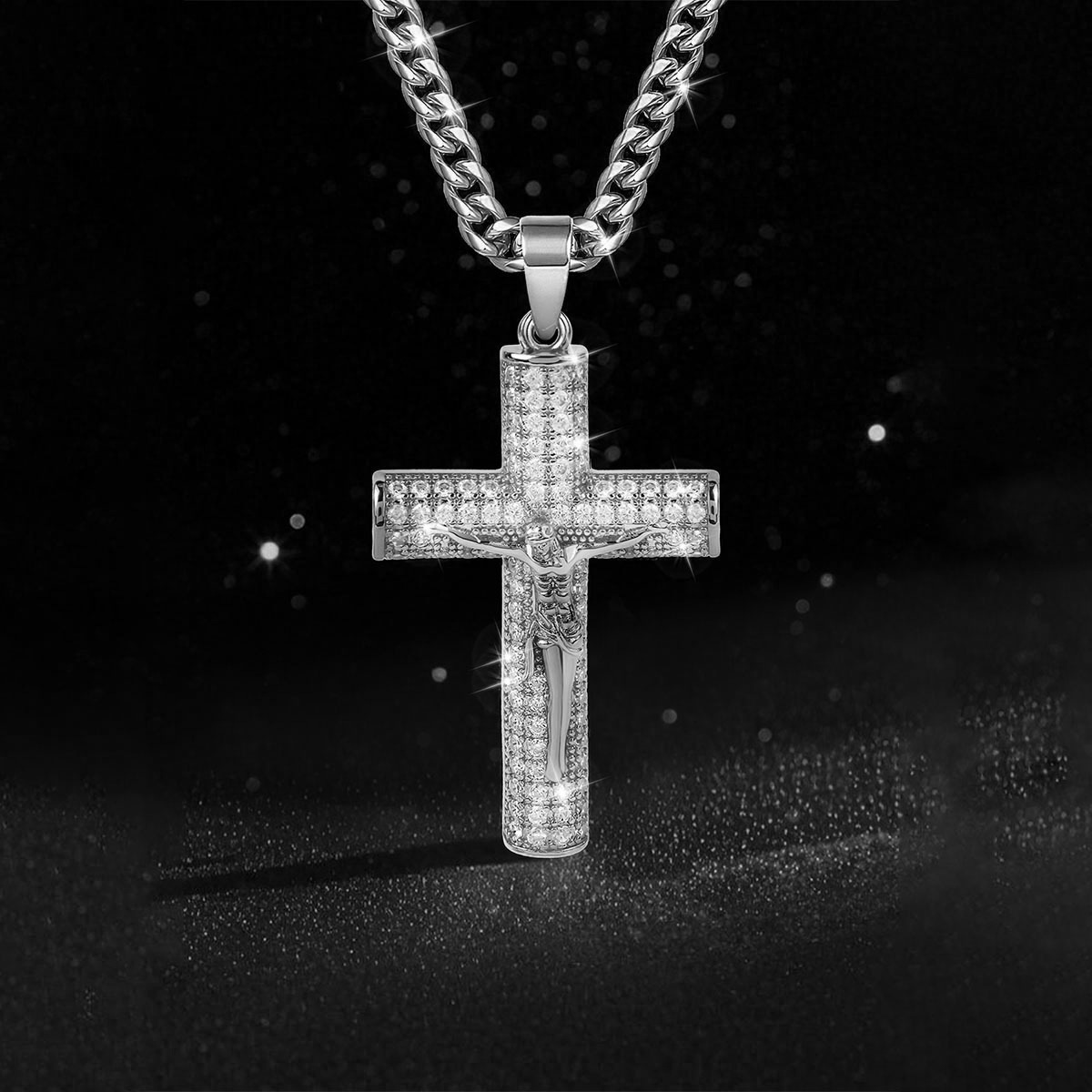 Gold-Plated Cross Necklace for - Men'S Fashion Gold Chain 评论和价格