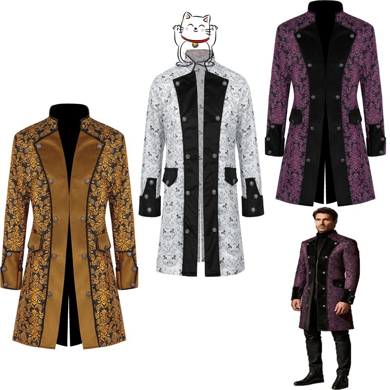 Medieval men's coat solid colo - Men'S Fashion Easter 评论和价格