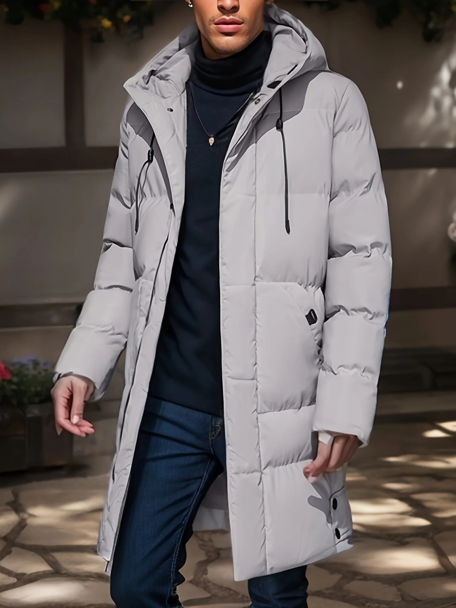 2026 Warm Hooded Mid-length Ja - Windbreaker Men Zip 评论和价格