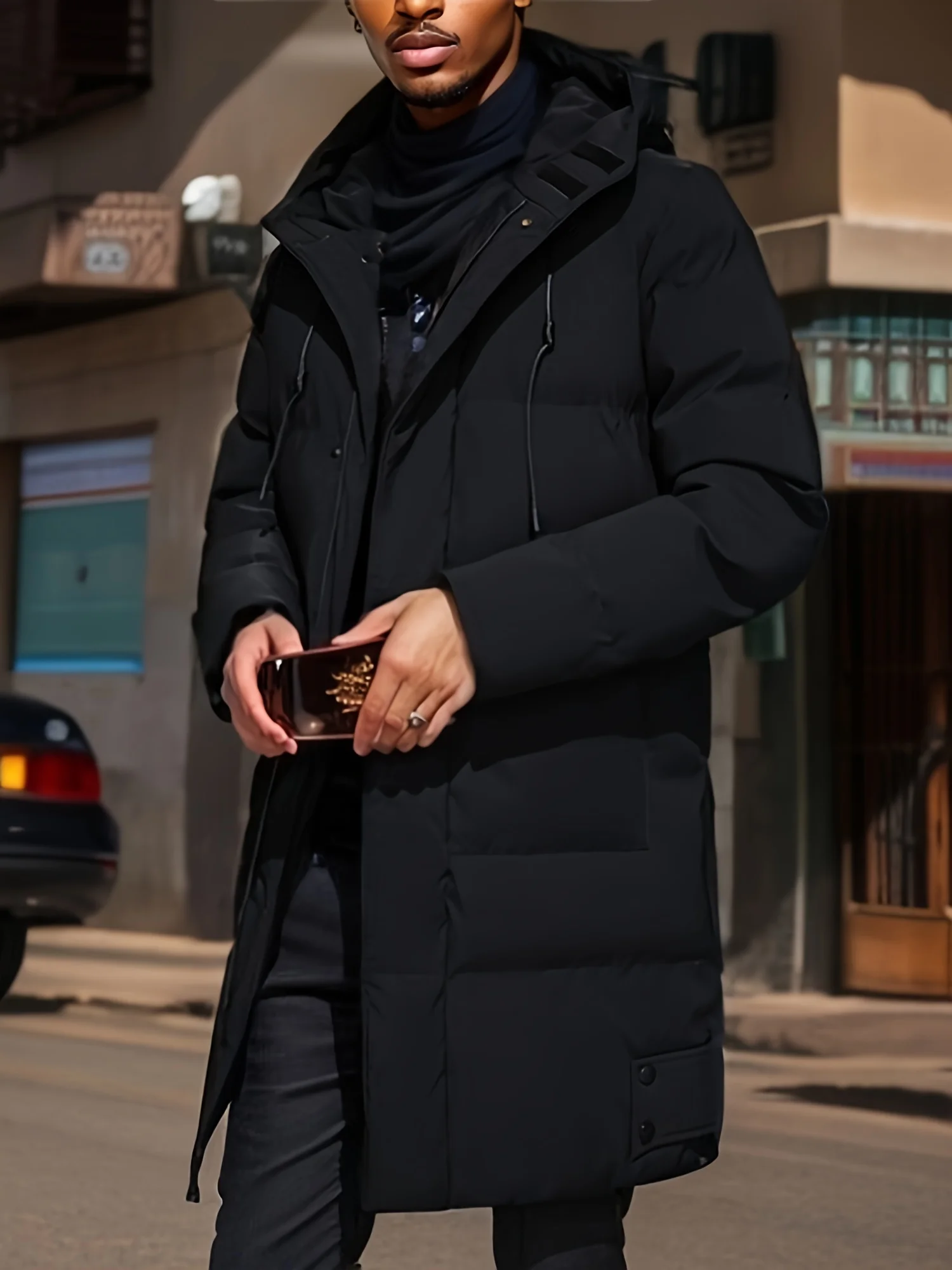2026 Warm Hooded Mid-length Ja - Windbreaker Men Zip 评论和价格