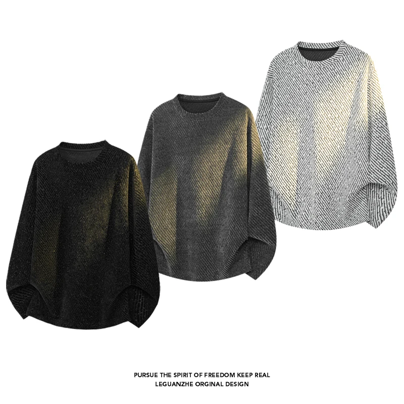 Men Diagonal Stripe Textured L - Mens Fashion Casual 评论和价格