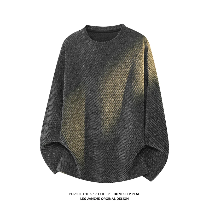 Men Diagonal Stripe Textured L - Mens Fashion Casual 评论和价格