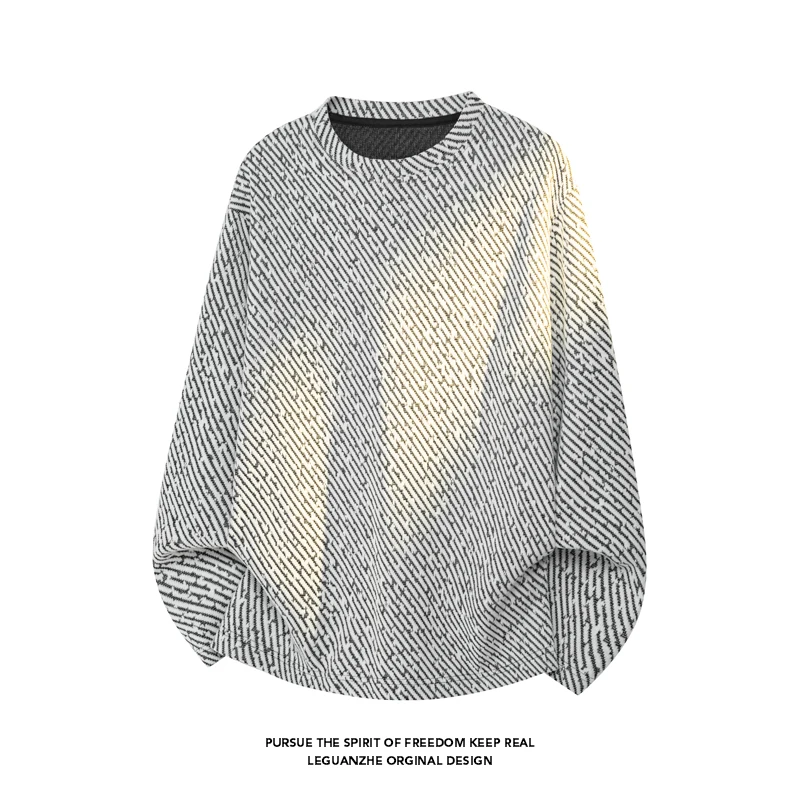 Men Diagonal Stripe Textured L - Mens Fashion Casual 评论和价格