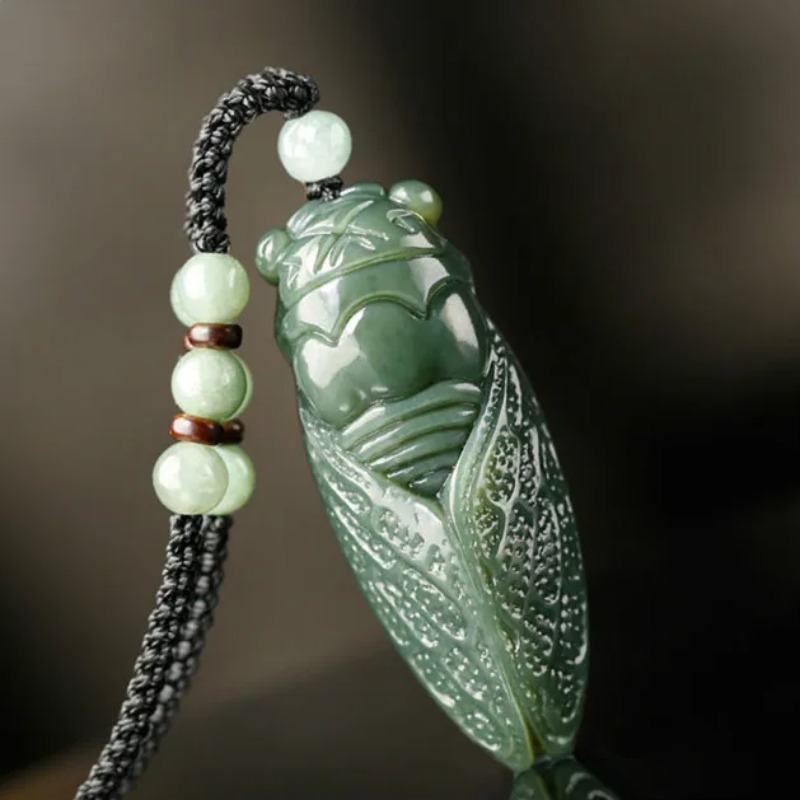 Natural Hetian Jade Cicada Pen - Men'S Fashion Accessories 评论和价格