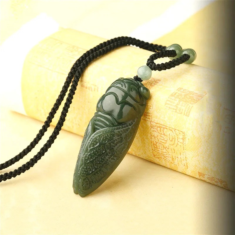 Natural Hetian Jade Cicada Pen - Men'S Fashion Accessories 评论和价格