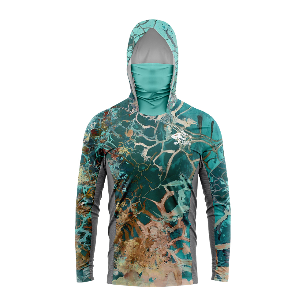 UPF50+ Hooded Fishing Shirt Bu - Mens Fashion Casual 评论和价格