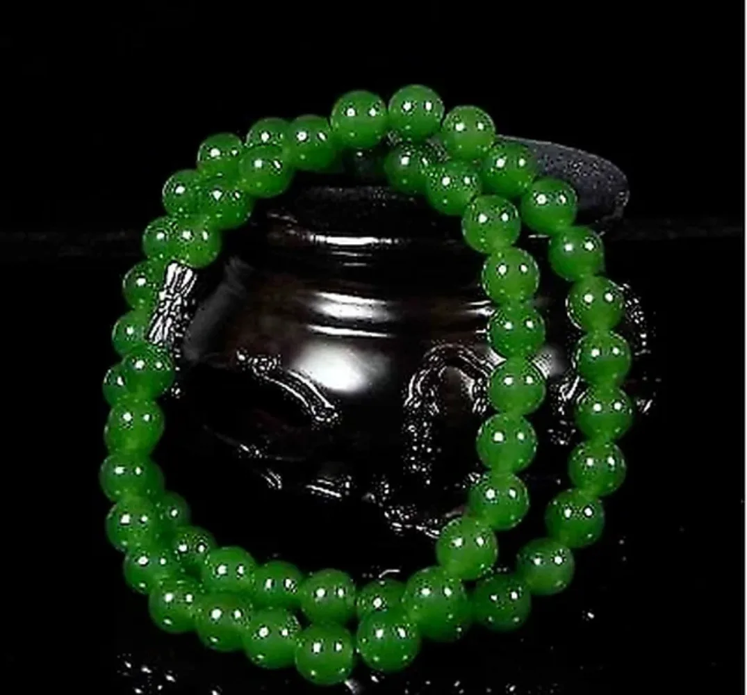 Genuine Natural Green Beads Ne - Men'S Fashion Accessories 评论和价格