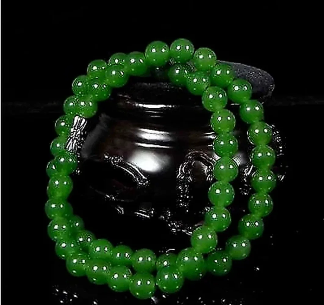 Genuine Natural Green Beads Ne - Men'S Fashion Accessories 评论和价格
