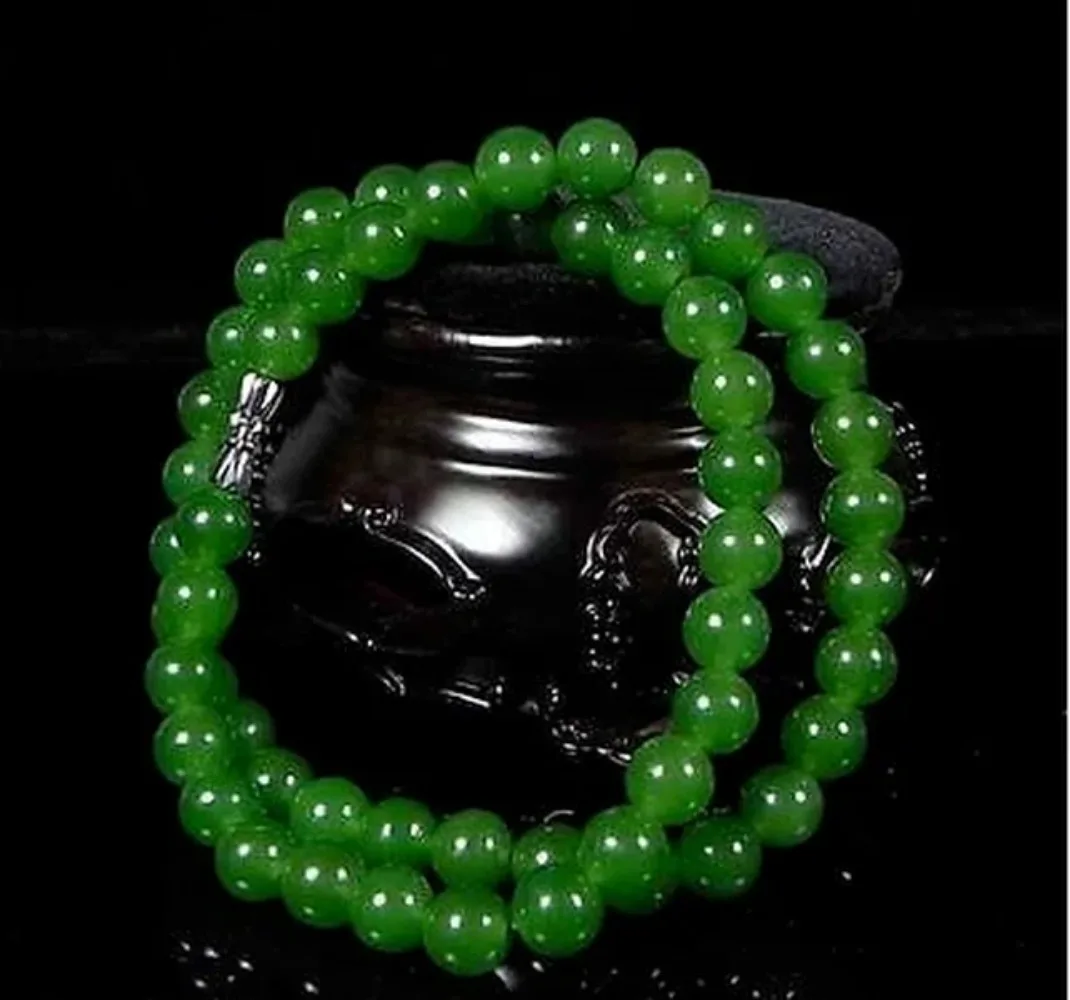 Genuine Natural Green Beads Ne - Men'S Fashion Accessories 评论和价格