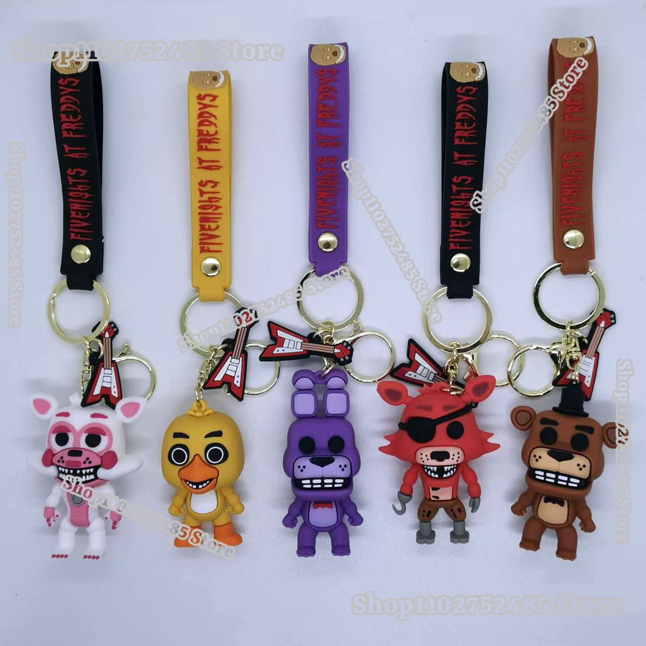 5pcs Cartoon Anime FNAF Figure - Men Fashion Key 评论和价格