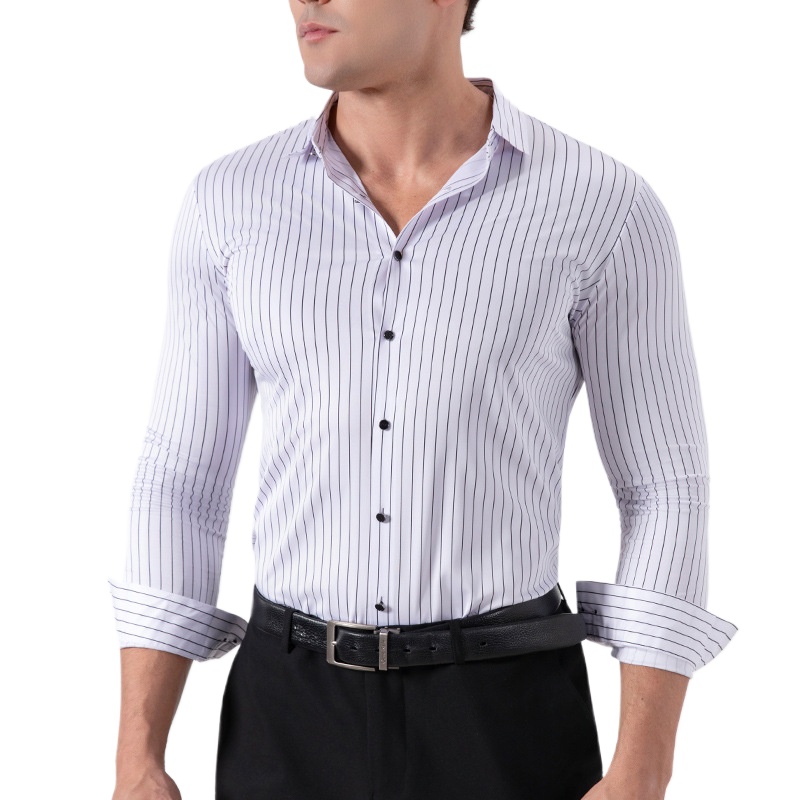 Retro Striped Wrinkle Free Str - Mens Fashion Dress 评论和价格