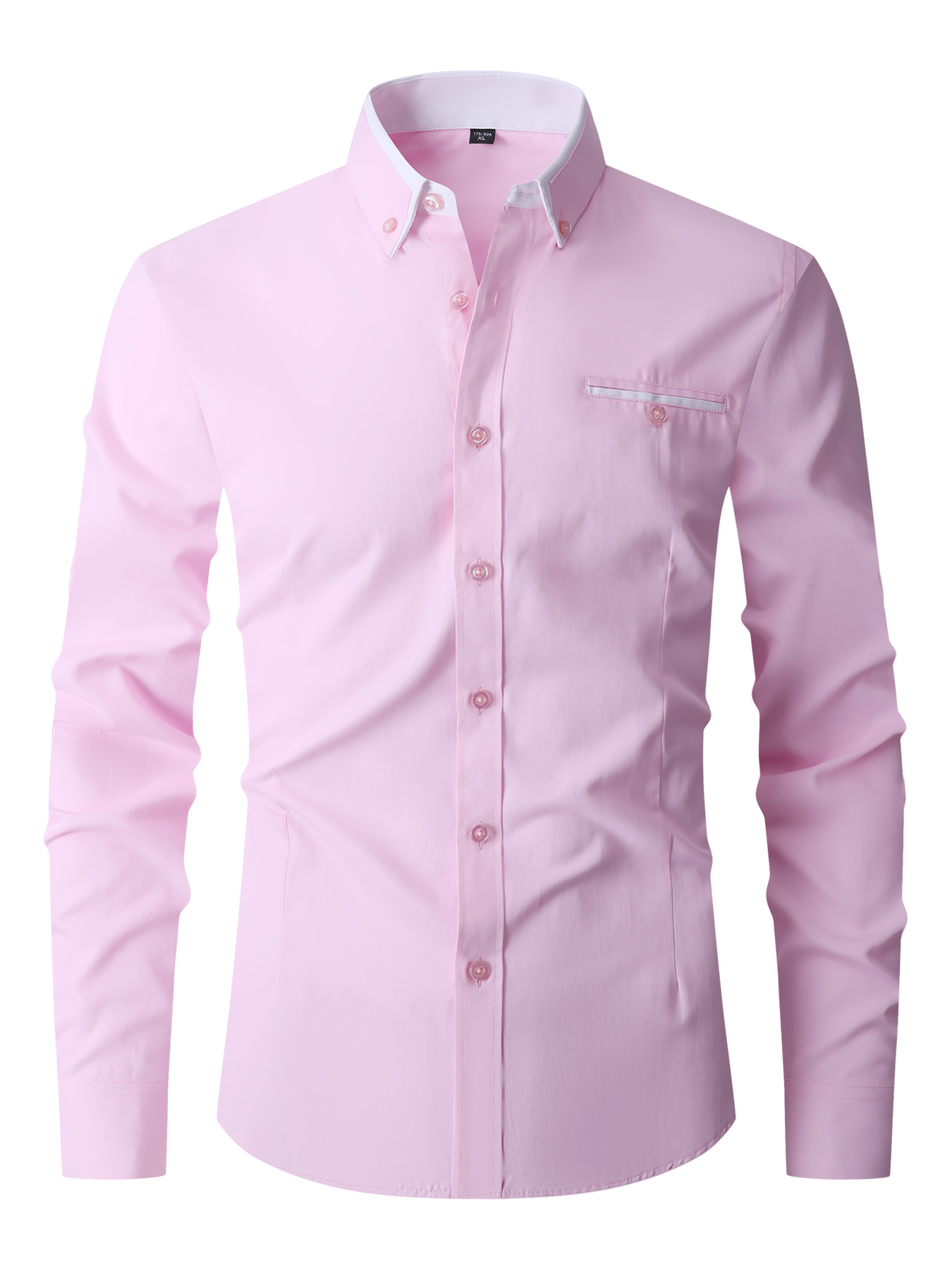 Men Formal Shirt Long Sleeve O - Mens Fashion Dress 评论和价格
