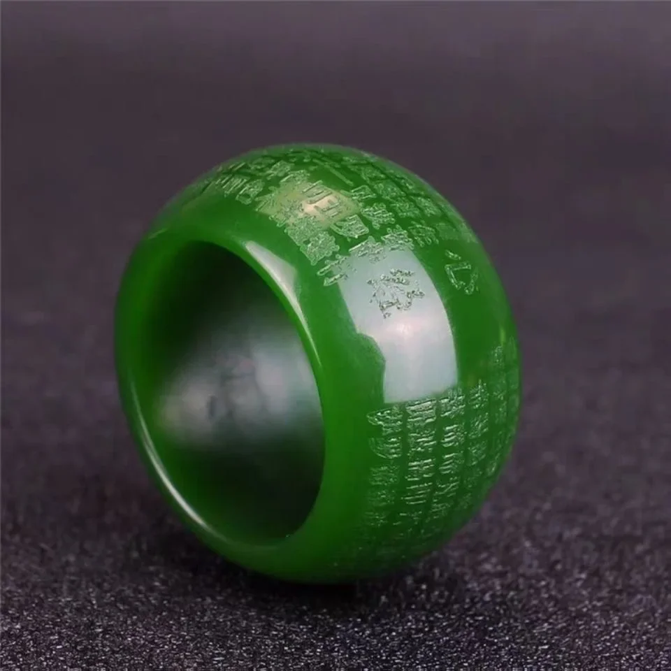 Natural Green Jade 22mm Ring H - Men'S Fashion Usa 评论和价格
