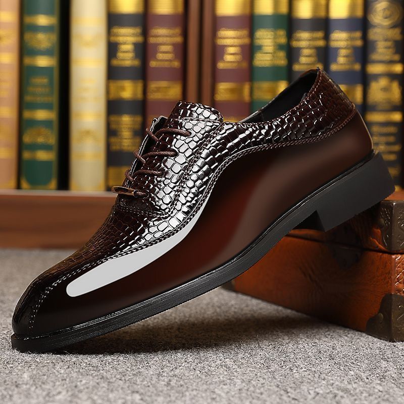Men's Glossy Patent Leather Br - Mens Fashion Dress 评论和价格