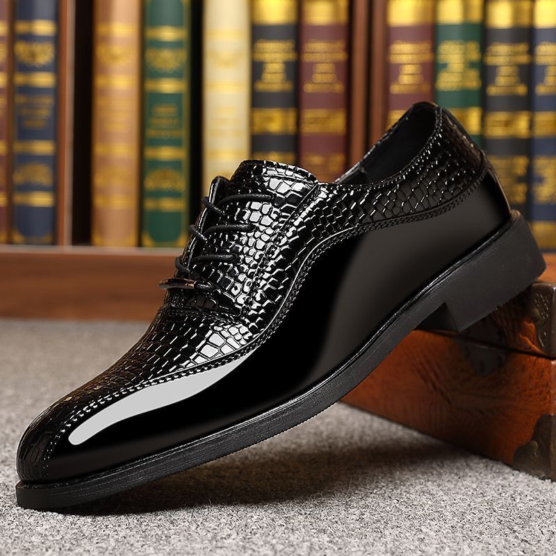 Men's Glossy Patent Leather Br - Mens Fashion Dress 评论和价格