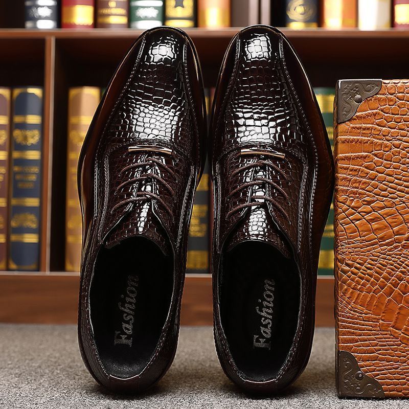 Men's Glossy Patent Leather Br - Mens Fashion Dress 评论和价格