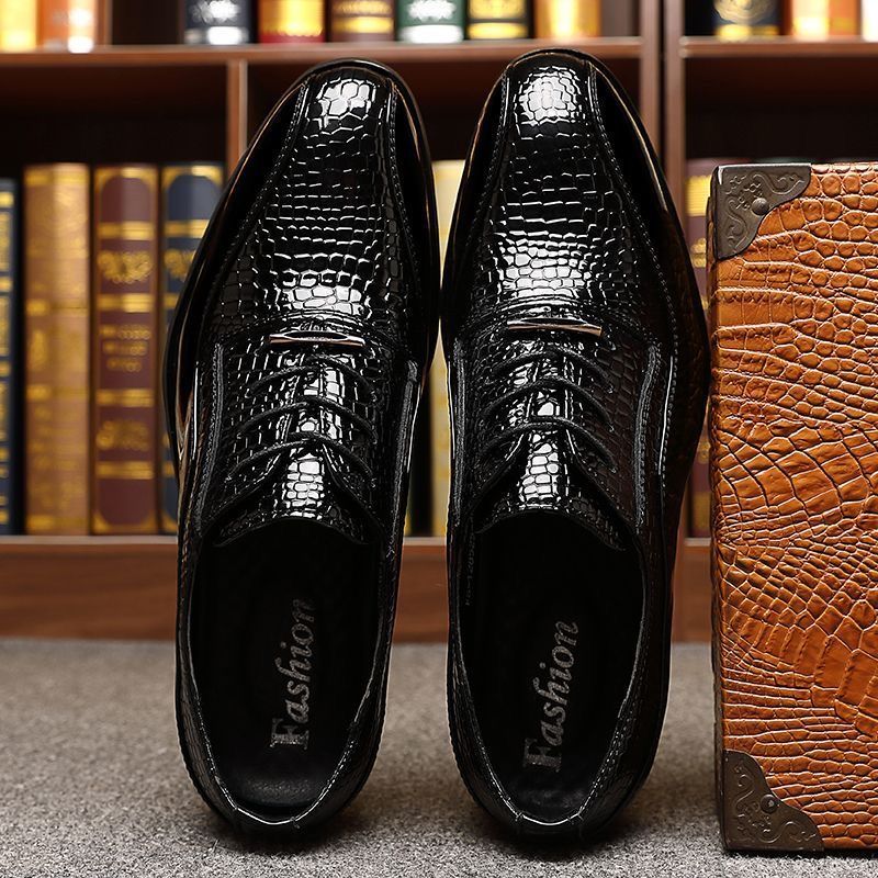 Men's Glossy Patent Leather Br - Mens Fashion Dress 评论和价格