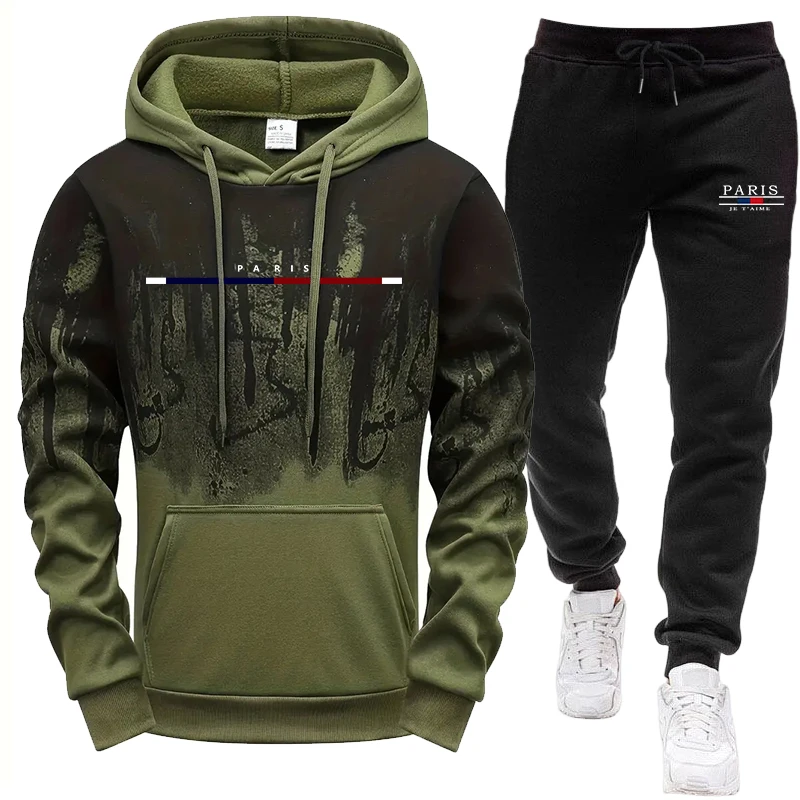 Men's Set/Hoodie/Pants Autumn  - Men'S Fashion Trousers 评论和价格