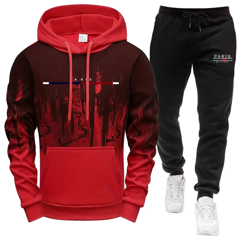 Men's Set/Hoodie/Pants Autumn  - Men'S Fashion Trousers 评论和价格