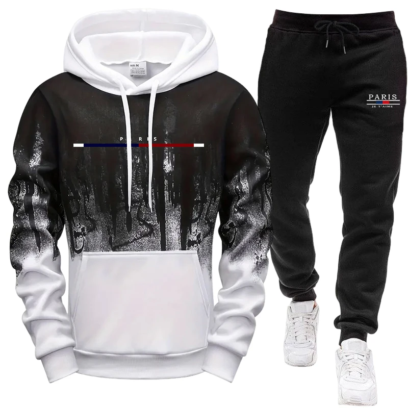Men's Set/Hoodie/Pants Autumn  - Men'S Fashion Trousers 评论和价格