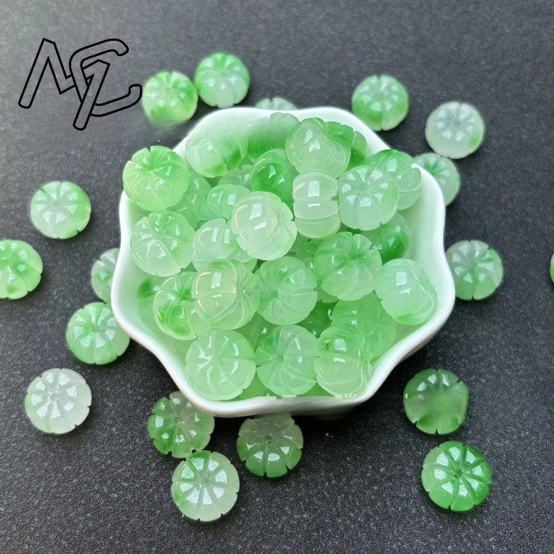 10pcs A Green Jade Pumpkin Bea - Men'S Fashion Accessories 评论和价格