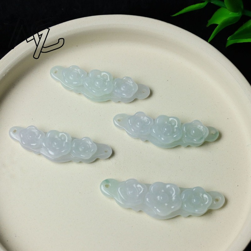 1pc Natural Jadeite Emerald Fl - Men'S Fashion Accessories 评论和价格