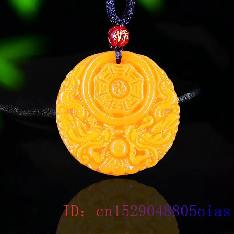 Yellow Jade Dragon Pendant Gif - Men'S Fashion Accessories 评论和价格