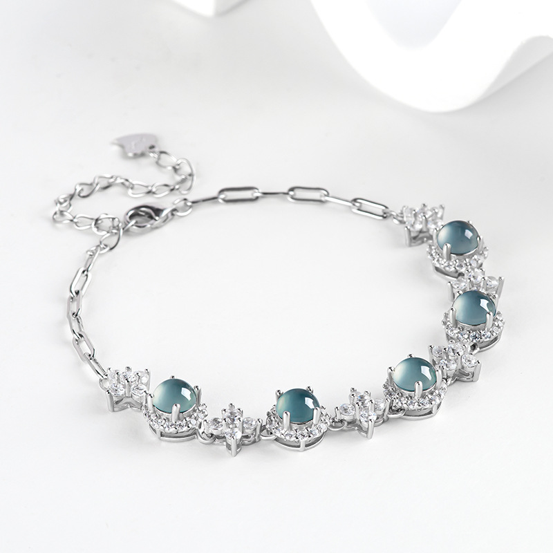 Blue Myanmar Jadeite Bracelet  - Men'S Fashion Accessories 评论和价格