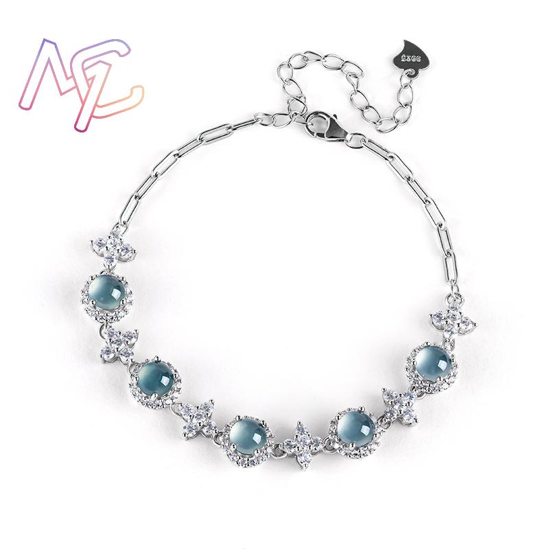 Blue Myanmar Jadeite Bracelet  - Men'S Fashion Accessories 评论和价格