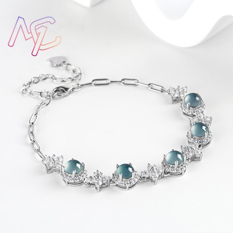 Blue Myanmar Jadeite Bracelet  - Men'S Fashion Accessories 评论和价格
