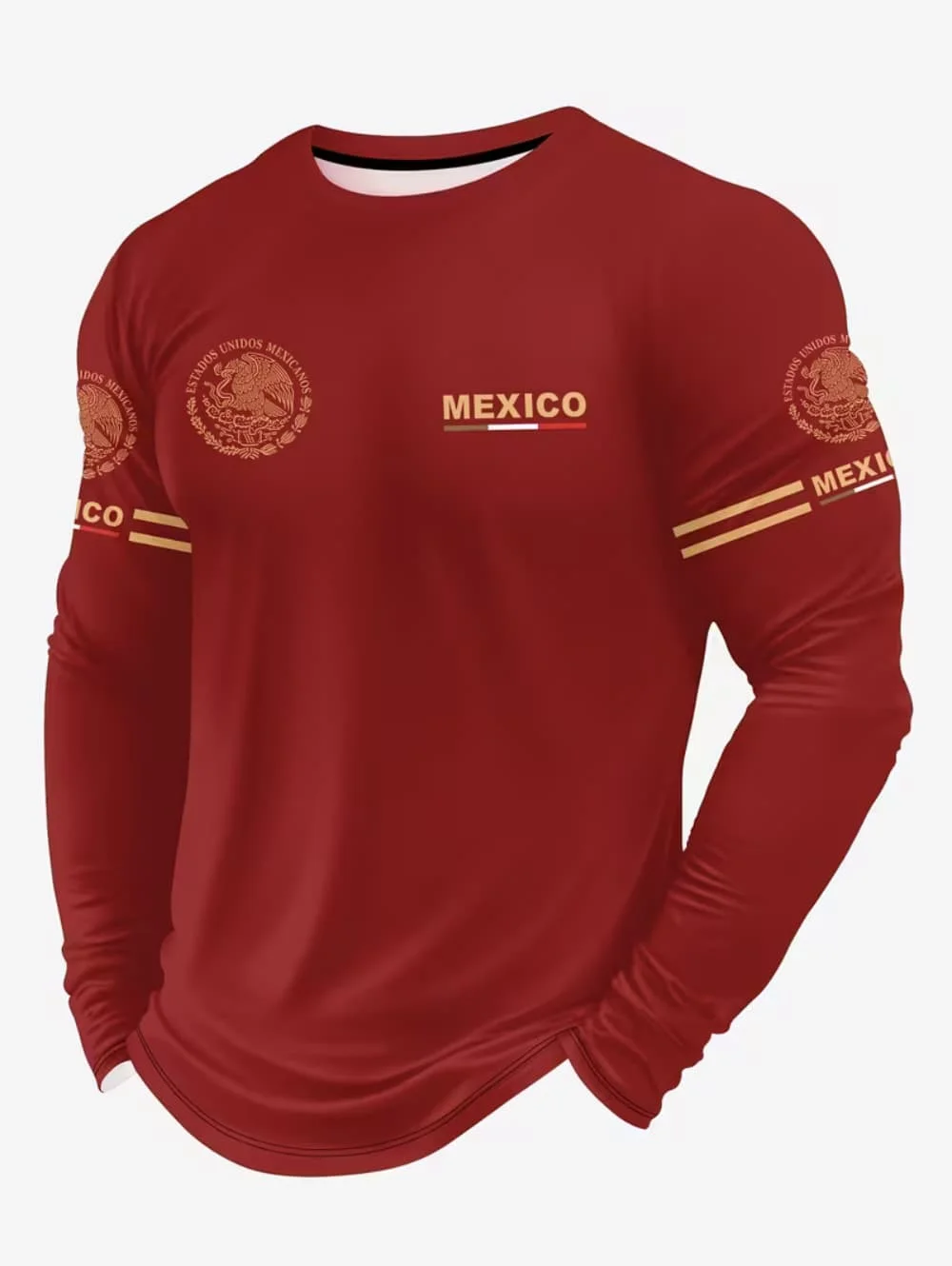 Men's Mexico Eagle Print T‑Shi - Queer Men'S Fashion 评论和价格