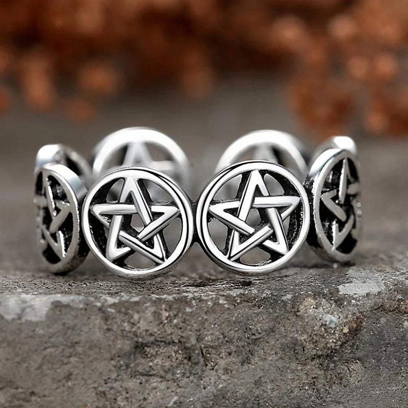 Vintage Star Pentagram Punk Ch - Men'S Fashion Easter 评论和价格
