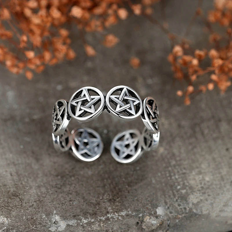 Vintage Star Pentagram Punk Ch - Men'S Fashion Easter 评论和价格