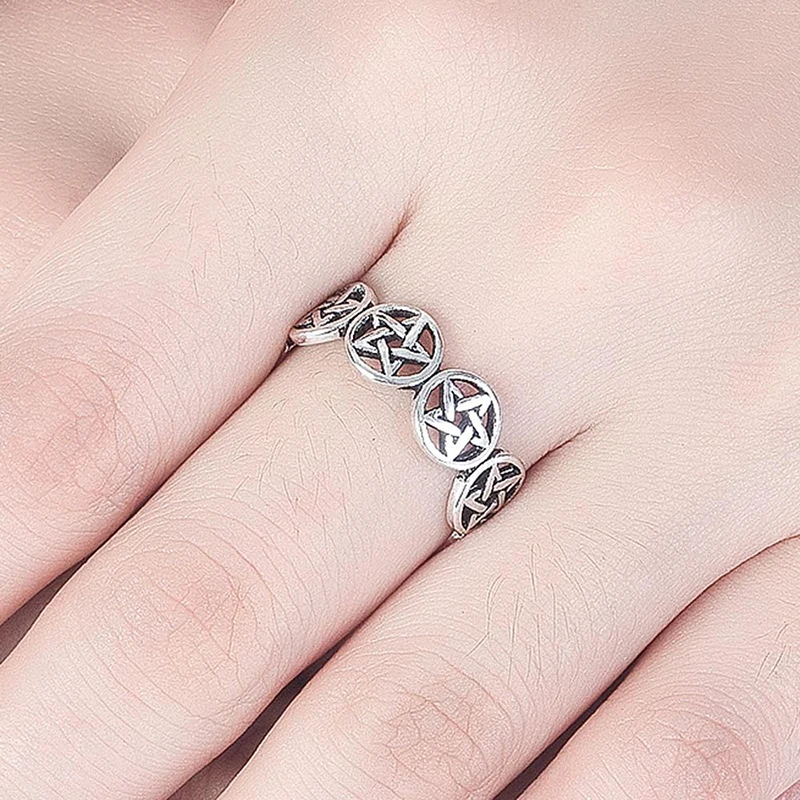 Vintage Star Pentagram Punk Ch - Men'S Fashion Easter 评论和价格
